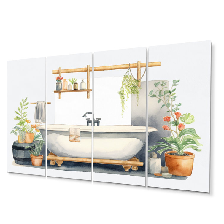 Bay Isle Home Natural Bathroom Decor V - Bathroom Metal Wall Art Living ...